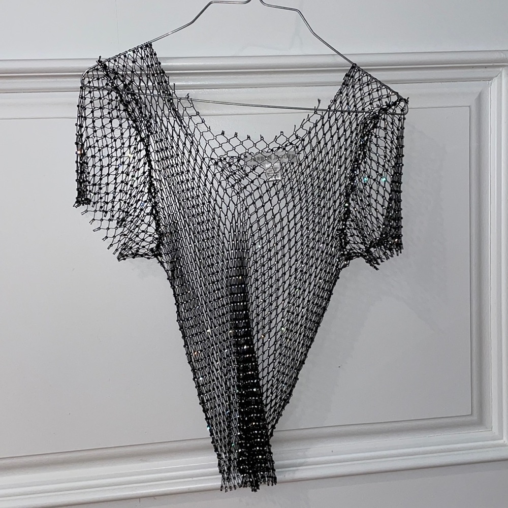 Jordyn Jagger sparkle net top